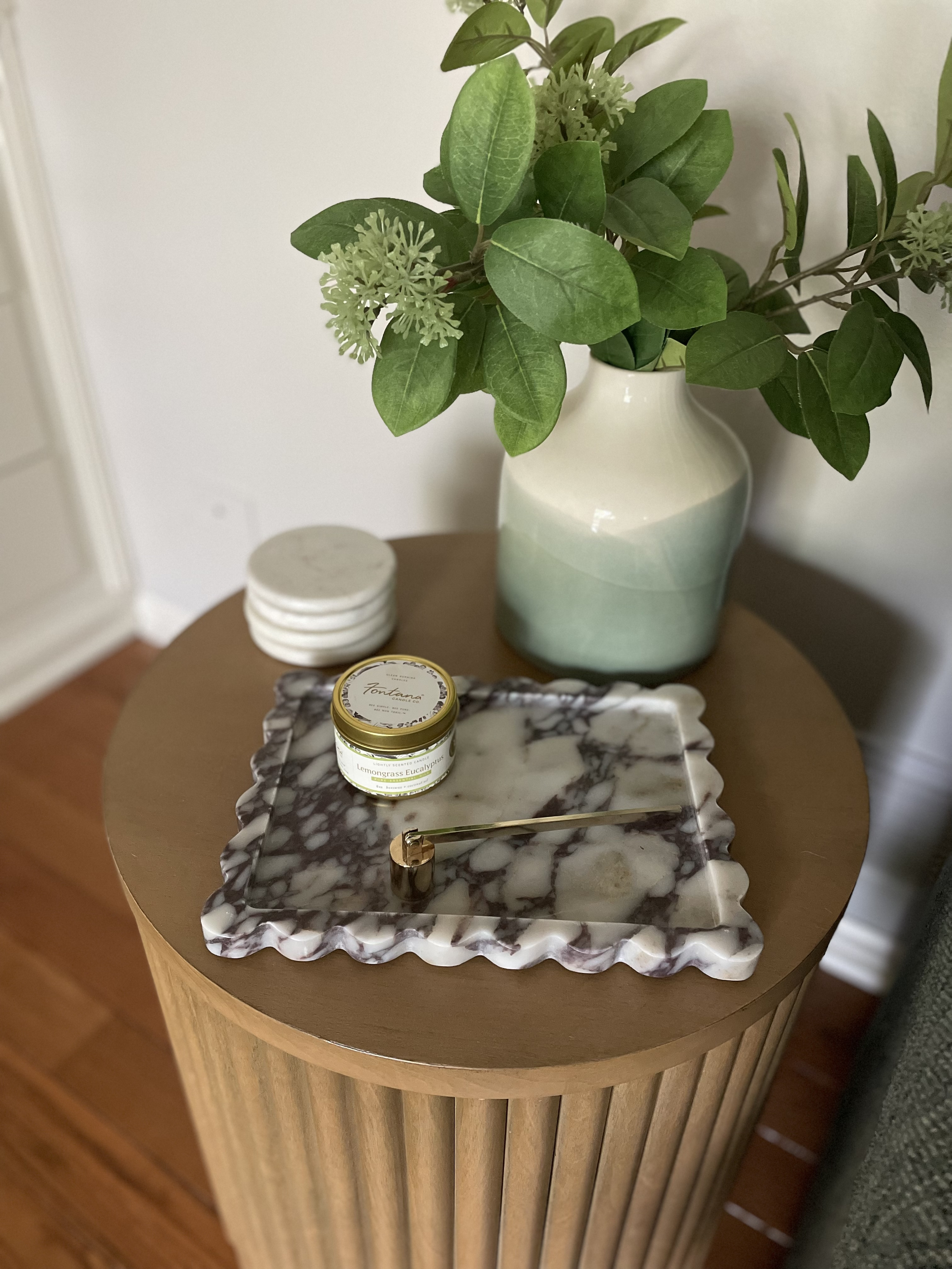 I’ve been waiting for this marble tray to go on sale and it finally did plus had a coupon! I love the scallop detail!

#LTKFindsUnder50 #LTKHome