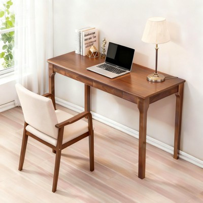 Solid Wood Desk with Drawers Mid Century Modern Home Office Desk for Small Spaces Study Bedroom | Target