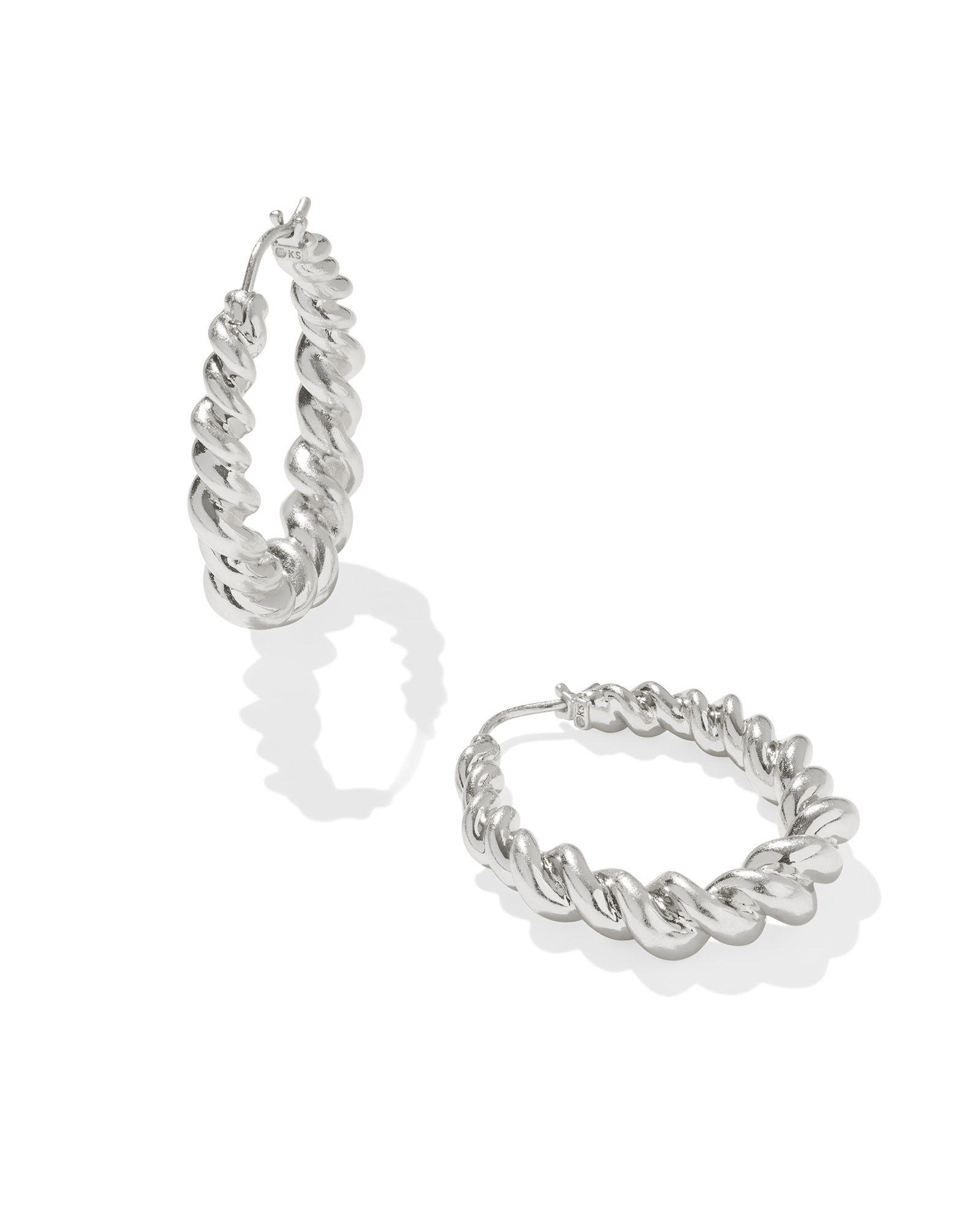 Haisley Hoop Earrings in Silver | Kendra Scott