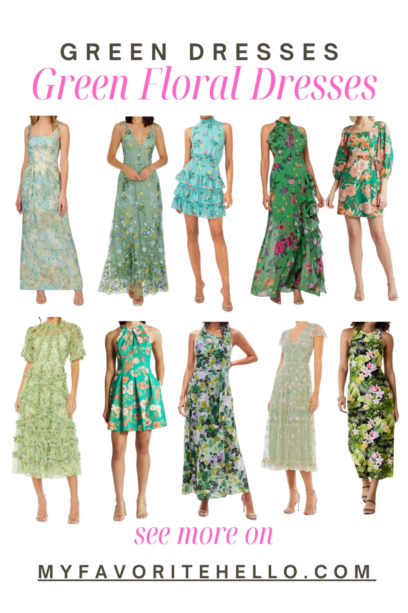 Green floral dresses, green floral dress, spring green dress 

#LTKOver40 #LTKWedding #LTKParties