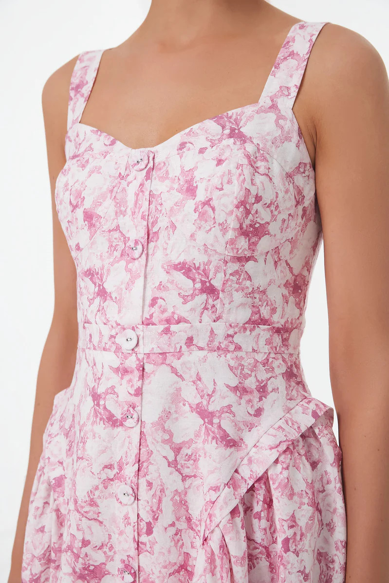 Pink Abstract Floral Rosemary Mini Dress 
                Hyacinth House | Tuckernuck (US)