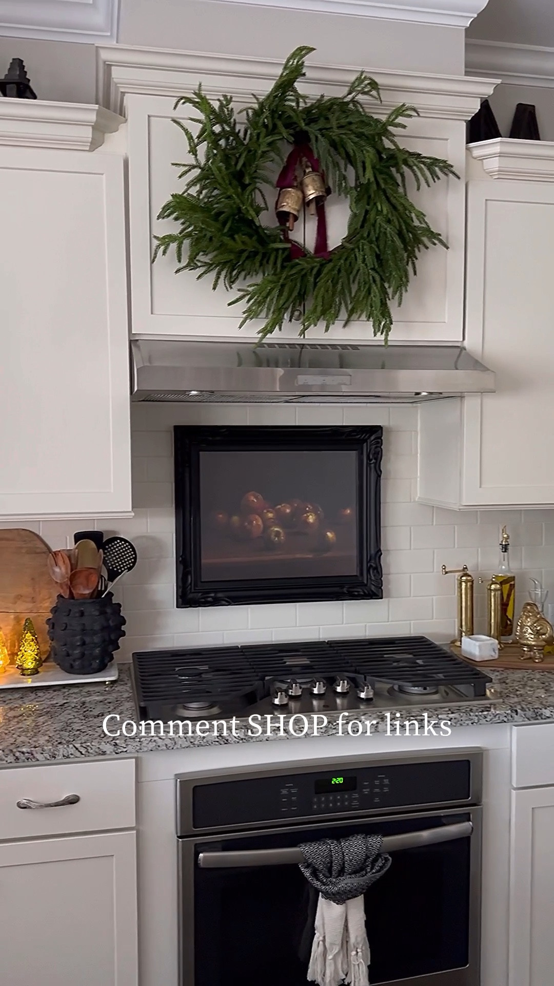 Kitchen Holiday Refresh

I have the 24” Norfolk Pine wreath and the small black Minka pot.

Norfolk pine wreath, gold bells, burgundy ribbon, vintage brass Santa, brass salt & pepper mills, vintage cutting board, Minka pot, black vase





#LTKHoliday #LTKVideo #LTKSeasonal