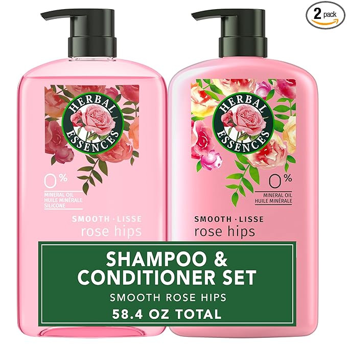 Herbal Essences Shampoo & Conditioner Set, Rose Hips - Smooth Collection, Paraben-Free, Color-Saf... | Amazon (US)