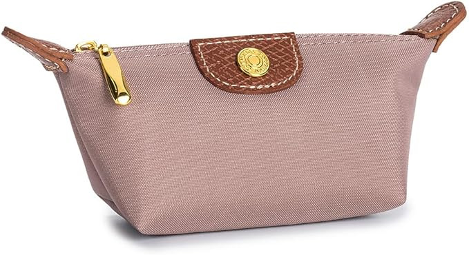 Womens Unique Change Purse Vintage Nylon Zip Coin Wallet Mini Bag (Taro Purple) | Amazon (US)