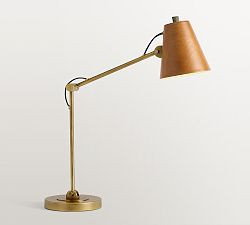 Parker Leather Task Table Lamp (22") | Pottery Barn (US)