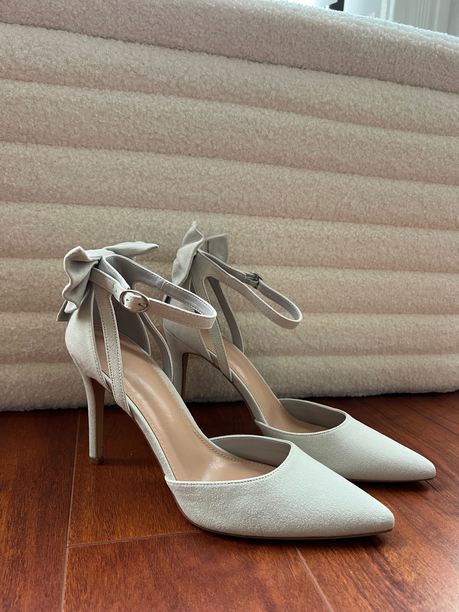 Super cute heel for the winter season! They went perfectly with my holiday dress 🩶

They run true to size and I found to be pretty comfortable for how much I was standing all night! 

#LTKHoliday #LTKfindsunder50 #LTKshoecrush