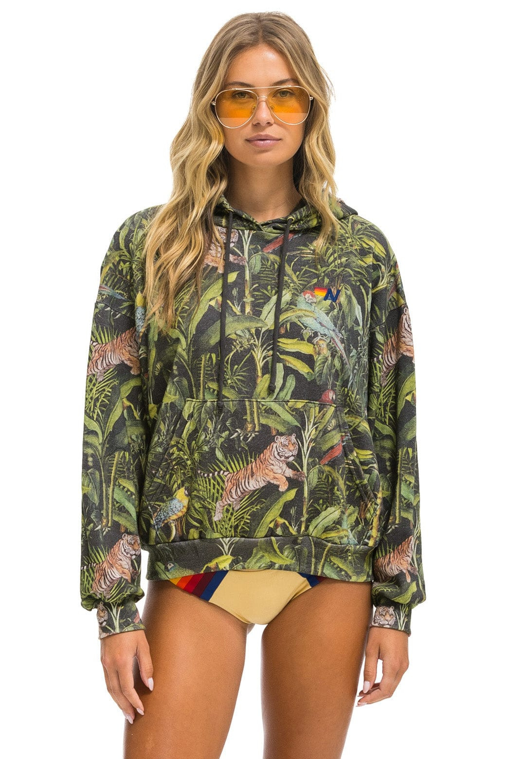 JUNGLE RELAXED PULLOVER HOODIE - VINTAGE CHARCOAL | Aviator Nation