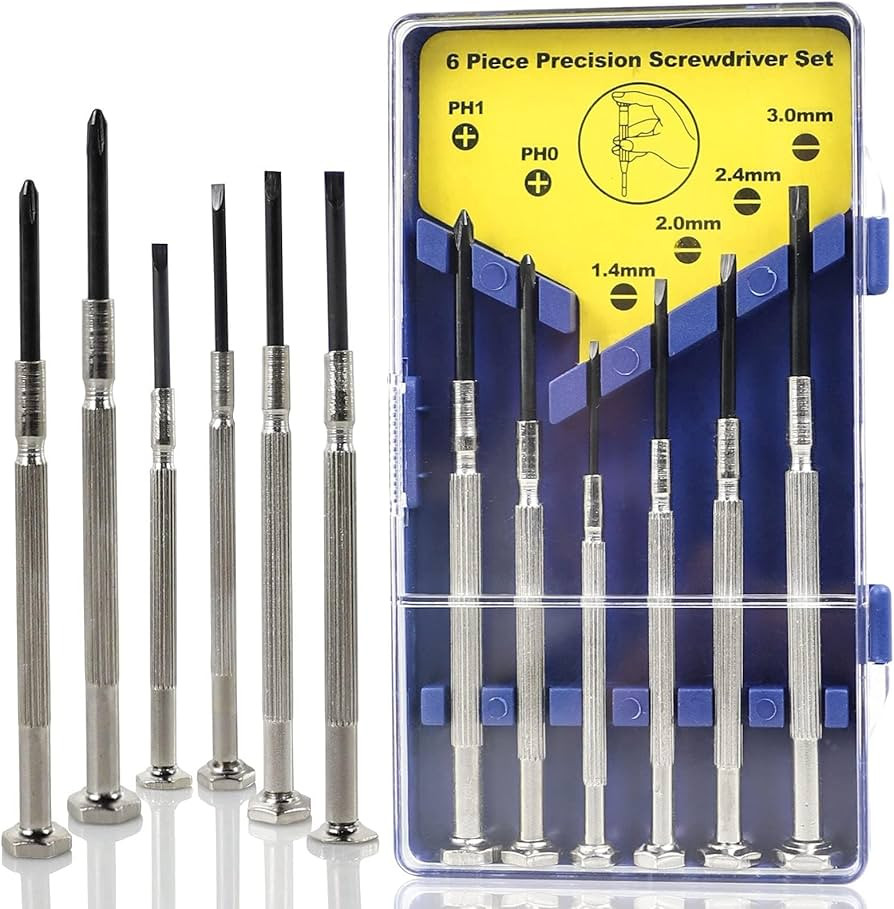 6 PCS Precision Screwdriver Sets, Eyeglass Repair Kit Screwdriver, Mini Screwdriver Set, Flat Hea... | Amazon (US)