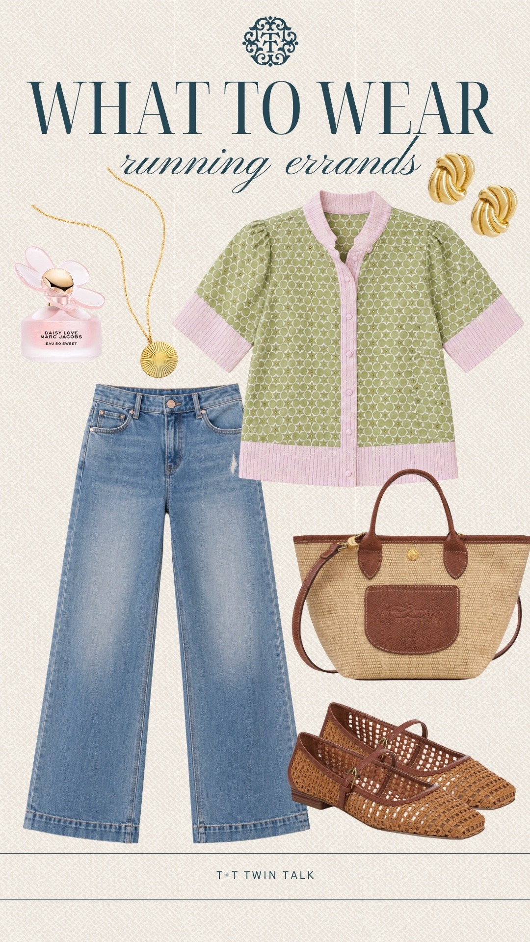 T+T, what to wear! This Social Threads top adds a fun pop of color for running errands, paired with easy denim that keeps the look practical but still put together. The woven flats, classic tote, and simple gold accessories make this one feel polished enough for wherever the day takes you.

#LTKOver40 #LTKSeasonal #LTKMidsize