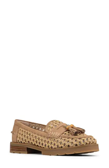 Donald Pliner Lenny Woven Raffia Tassel Loafer in Natural at Nordstrom Rack, Size 6.5 | Nordstrom Rack