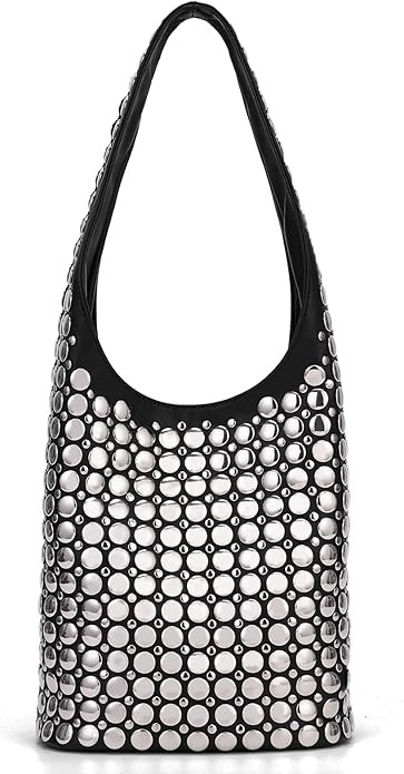 YFGBCX Vegan Leather Tote Bag Studded Purses for Women Y2K Purse Fall Hobo Bag Portuguese Stud Sh... | Amazon (US)