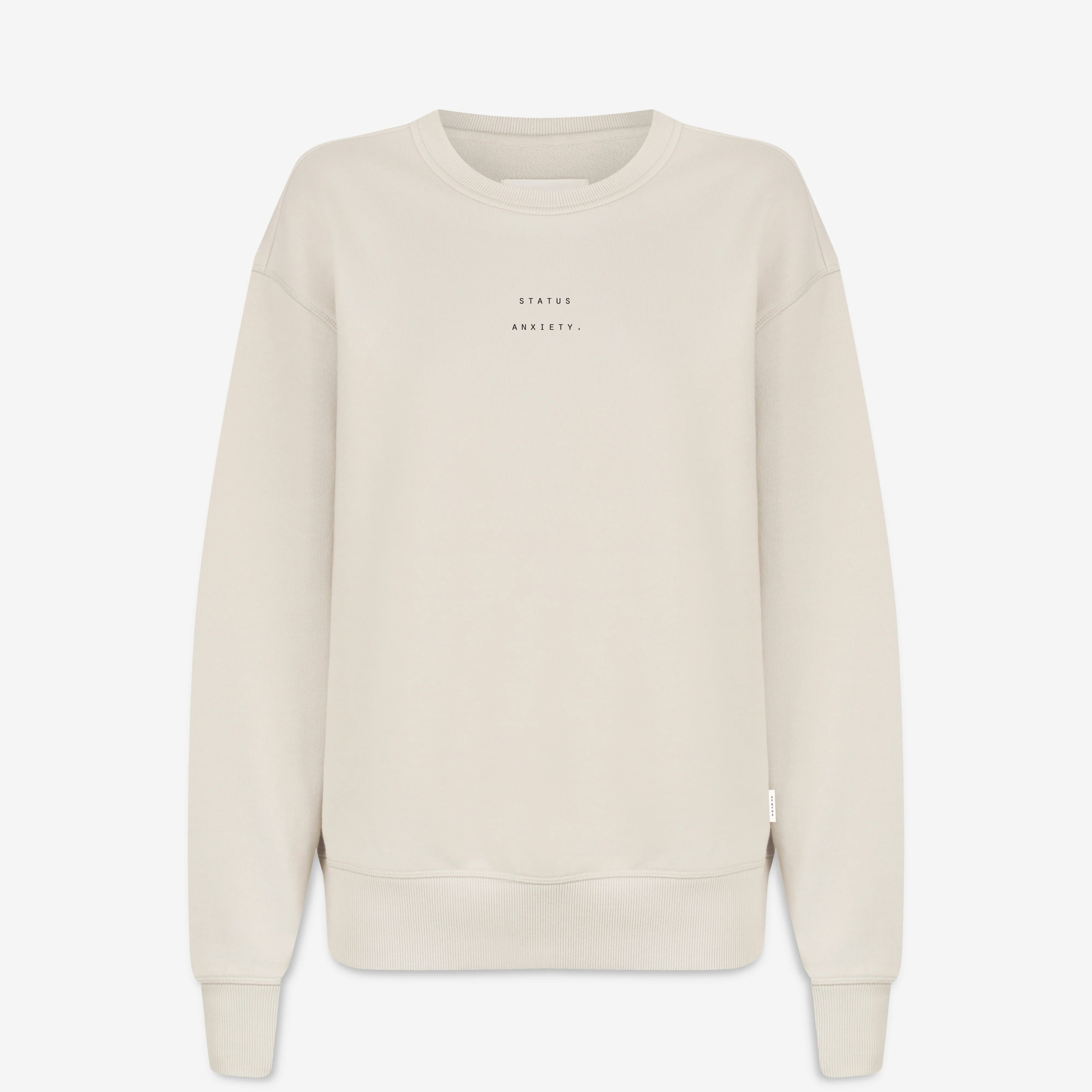 Could Be Nice Women's Dove Grey Jumper with Logo | Status Anxiety® | Status Anxiety 