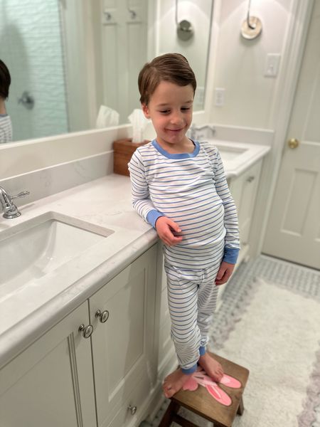Night time sweetness in our Lake Pajamas and recently renovated bathroom. The bath mat is thick and plush! We have the long version in lilac but they have a smaller version and different color options  

#LTKfindsunder100 #LTKkids #LTKhome