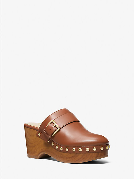 Rye Studded Leather Platform Clog | Michael Kors US