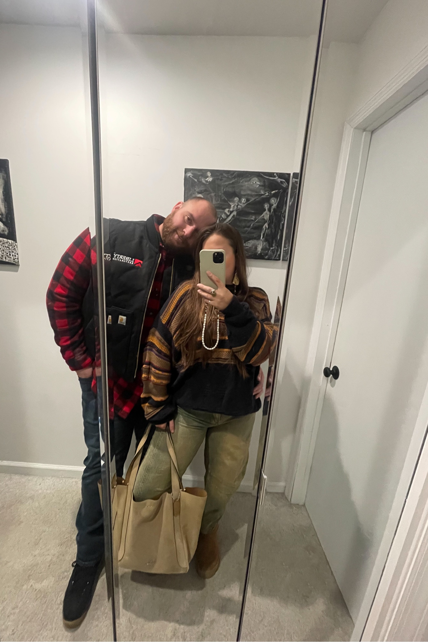 B joined my standard OOTD mirror pic 💁🏻‍♀️❤️
.
.
Linked his lumberjack fit 🤣
My sweater is thrifted but linked similar

#LTKFamily #LTKStyleTip #LTKSeasonal