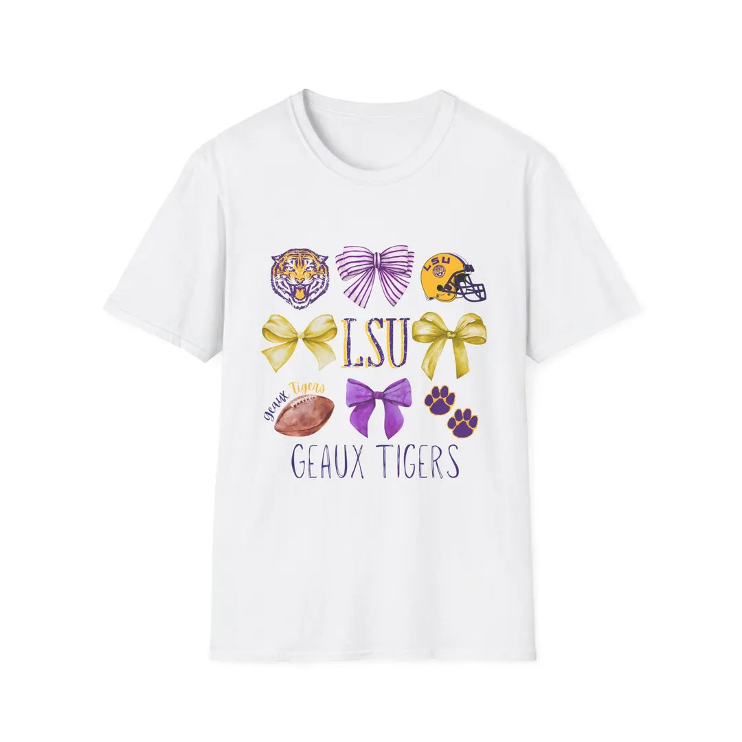 LSU Geaux Tigers T-shirt: Purple & Gold Game Day Tee - Etsy | Etsy (US)