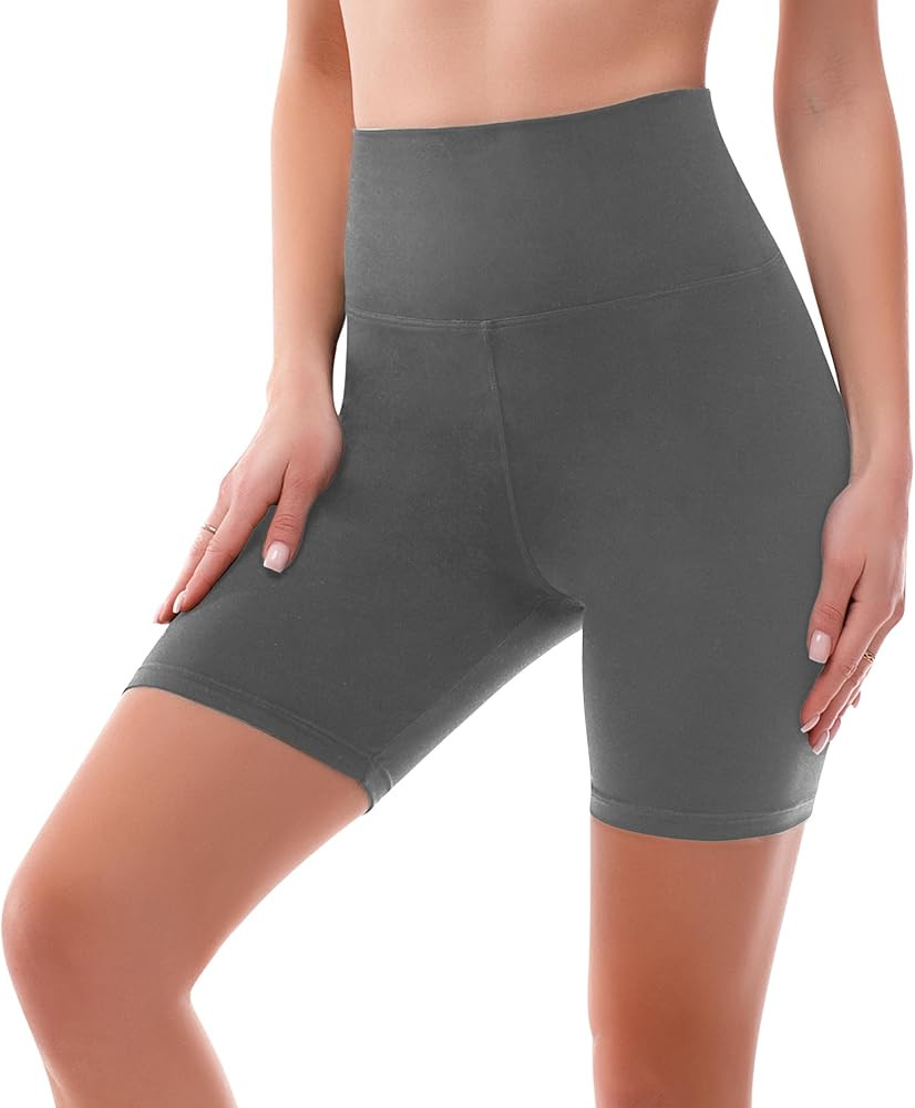 SINOPHANT High Waisted Women Biker Shorts - 6” Buttery Soft Elastic Tummy Control Shorts for Gy... | Amazon (US)