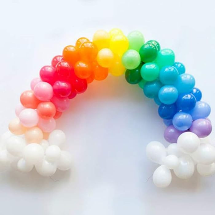 100Pcs Rainbow Party Balloon Garland & Arch Kit-100pcs Latex Balloons, 16 Feets Arch Balloon Deco... | Amazon (US)