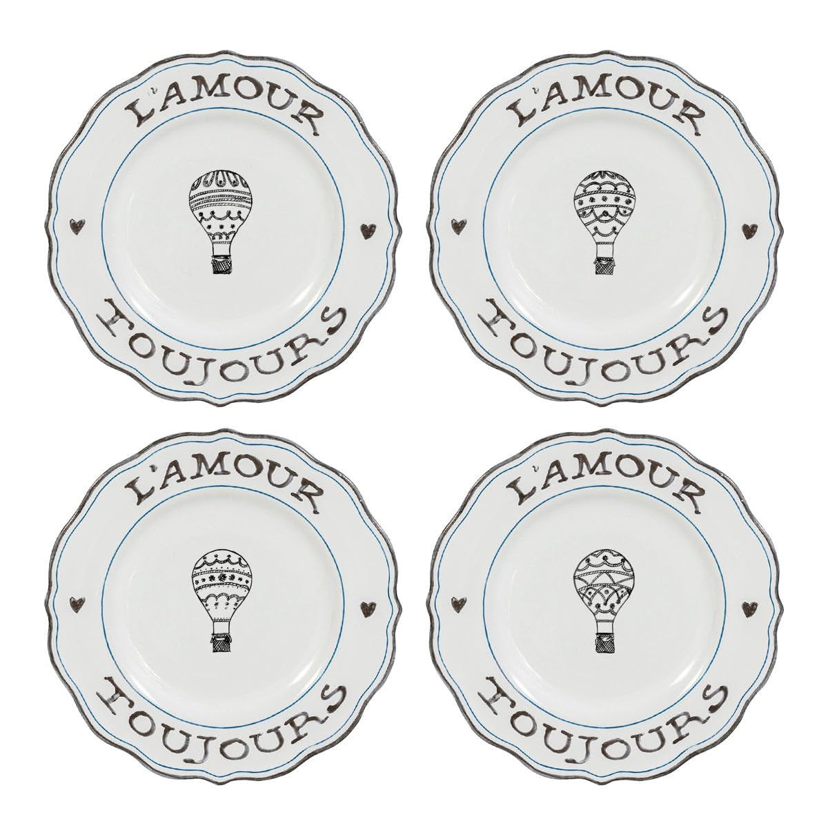 Juliska L'Amour Toujours Dessert/Salad Plate Set of 4 | Amazon (US)