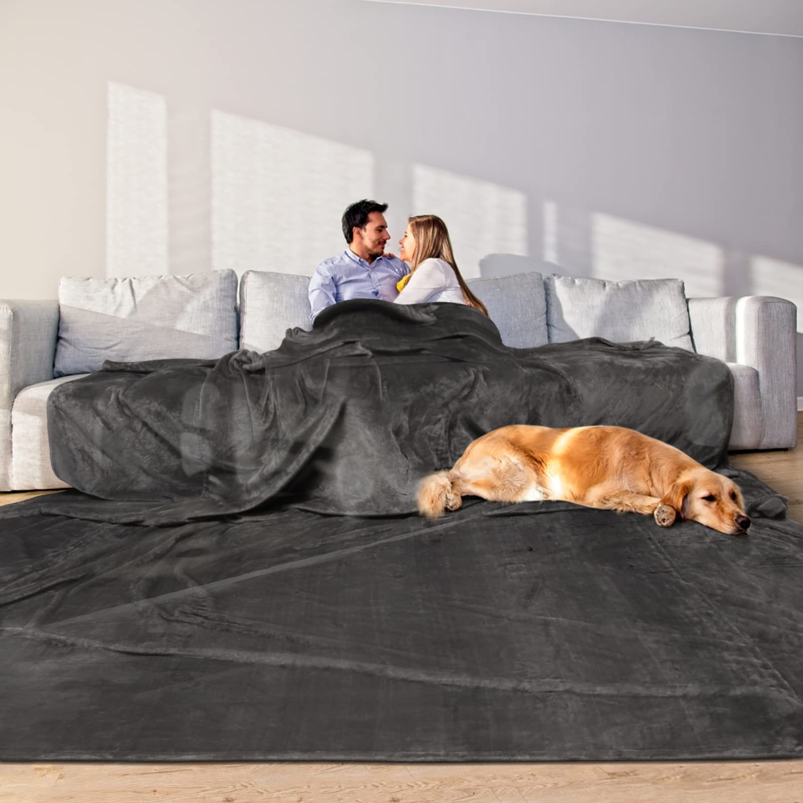 Oversized Blanket 120x120 Inches, Giant Huge Companion for Bed, Sofa,Travel and Camping, Extra La... | Amazon (US)
