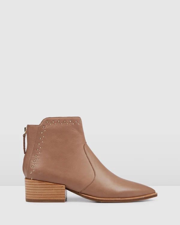 RUMBA FLAT ANKLE BOOT TAUPE LEATHER | Jo Mercer (AU)