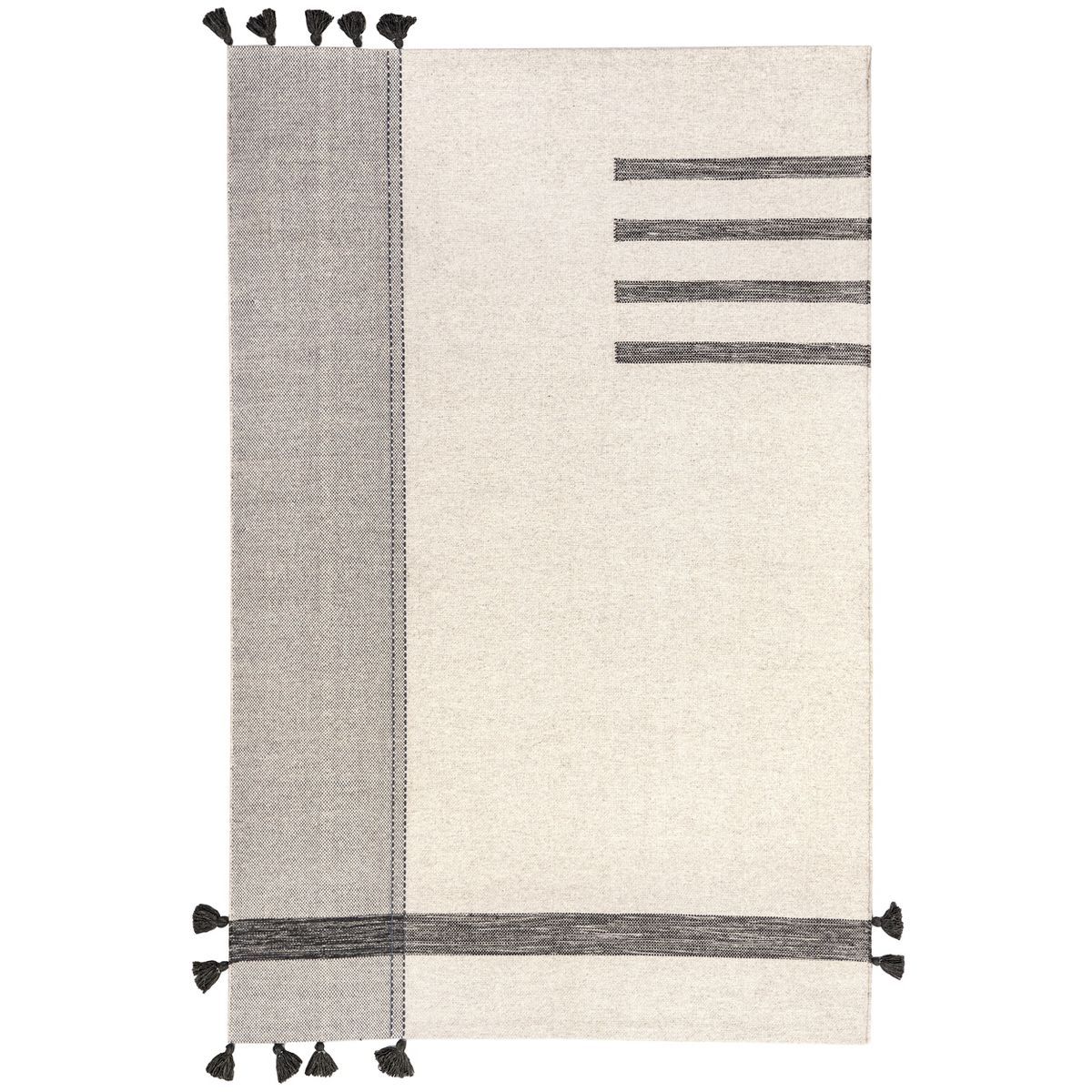 nuLOOM Loreta Simple Stripe Wool Tassel Area Rug | Target