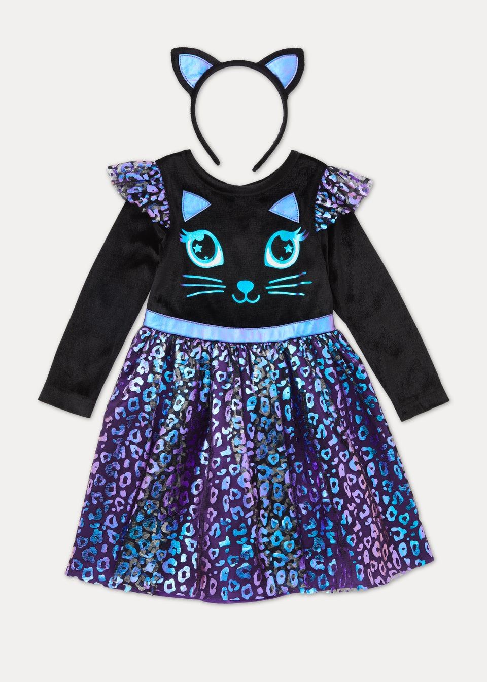 Kids Purple Cat Witch Fancy Dress Costume (9mths-5yrs) | Matalan (UK)