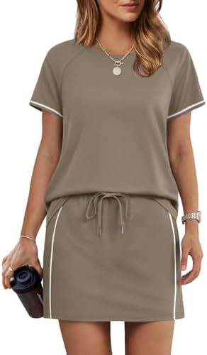SAMPEEL 2 Piece Sets for Women Skirt Sets Summer Outfits Womens Clothing Set Travel Workout Skort... | Amazon (US)