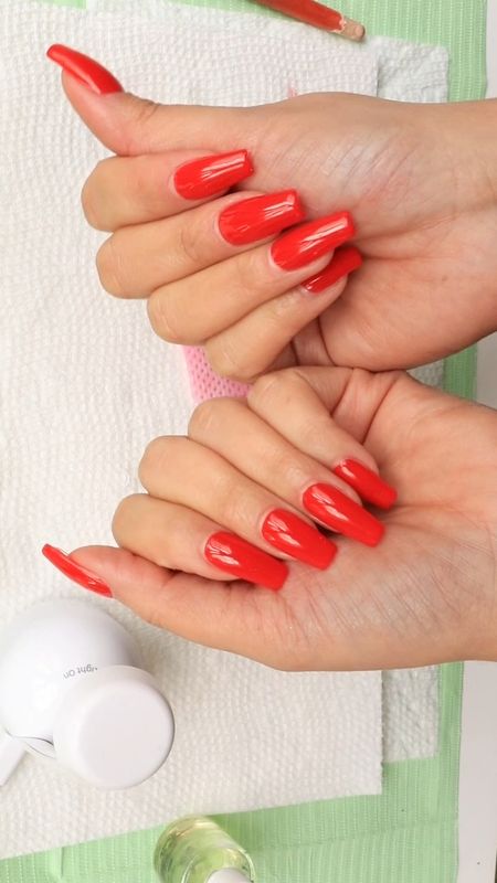 Red Hot Orange Neon Gel Manicure using a Nail Extension Kit from Amazon Beauty 

#LTKbeauty #LTKGiftGuide #LTKFind