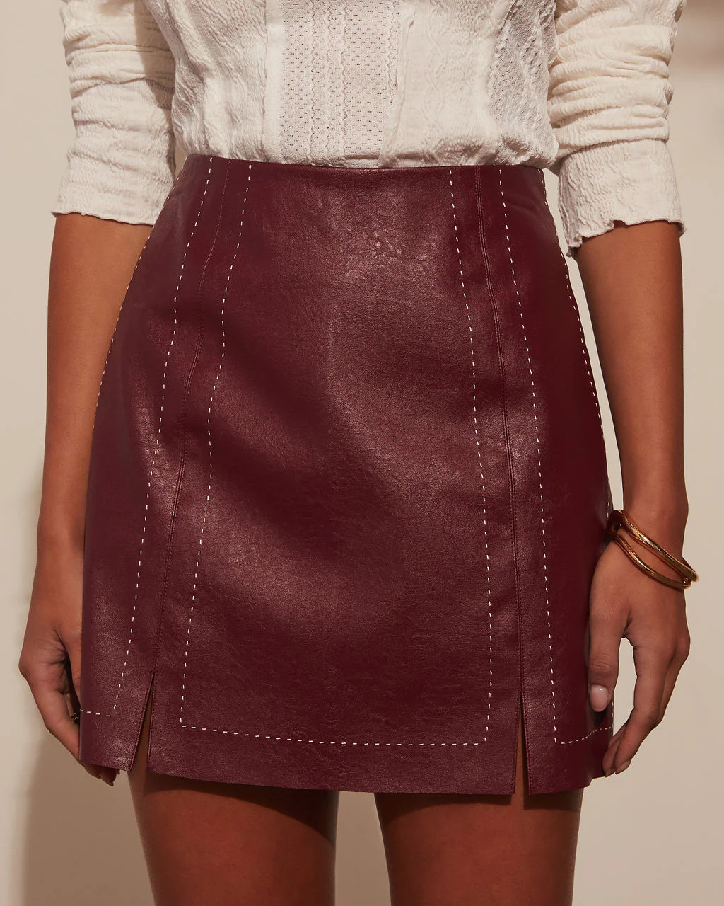 Wynne Faux Leather Mini Skirt | VICI