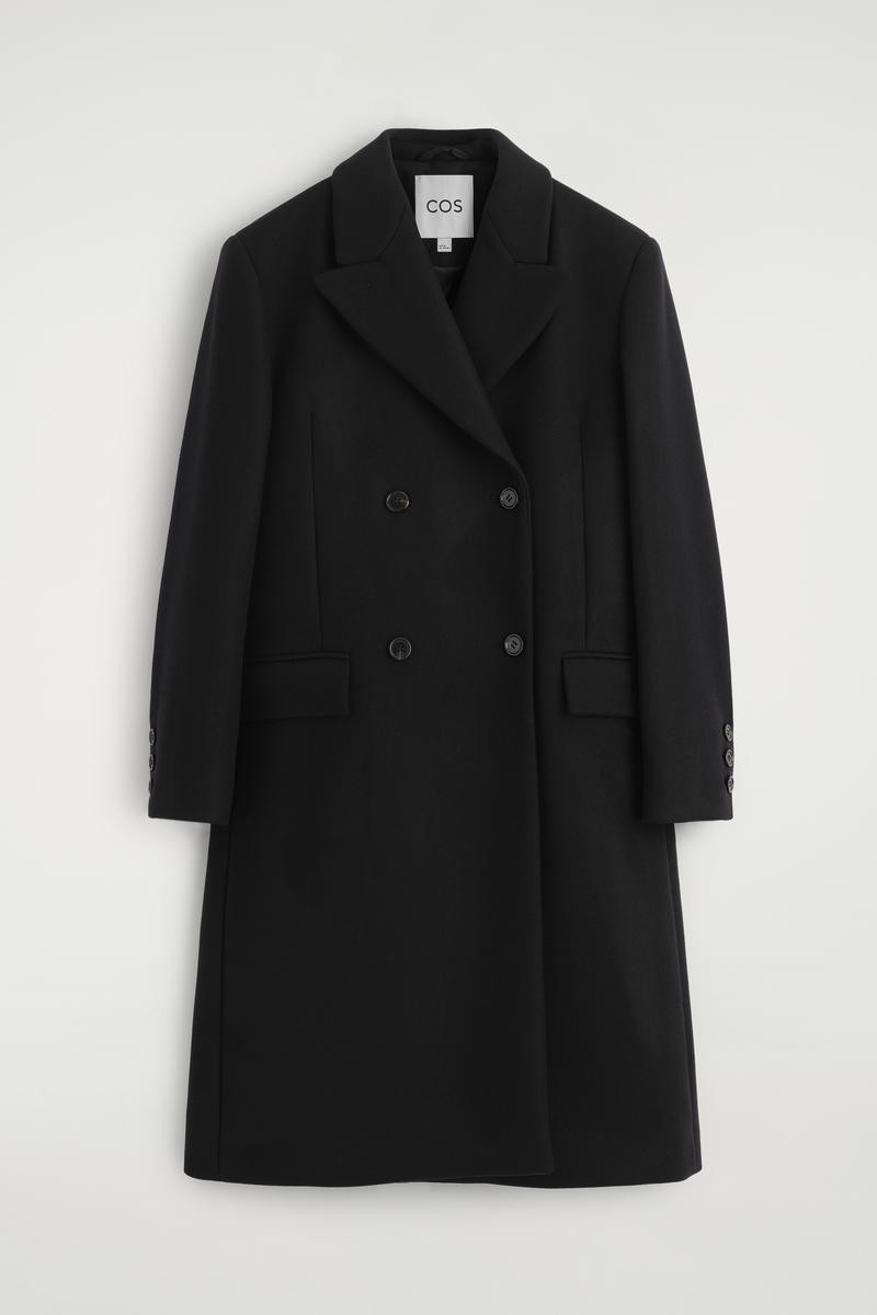 Tailored Double-Breasted Wool Long Coat | COS UK