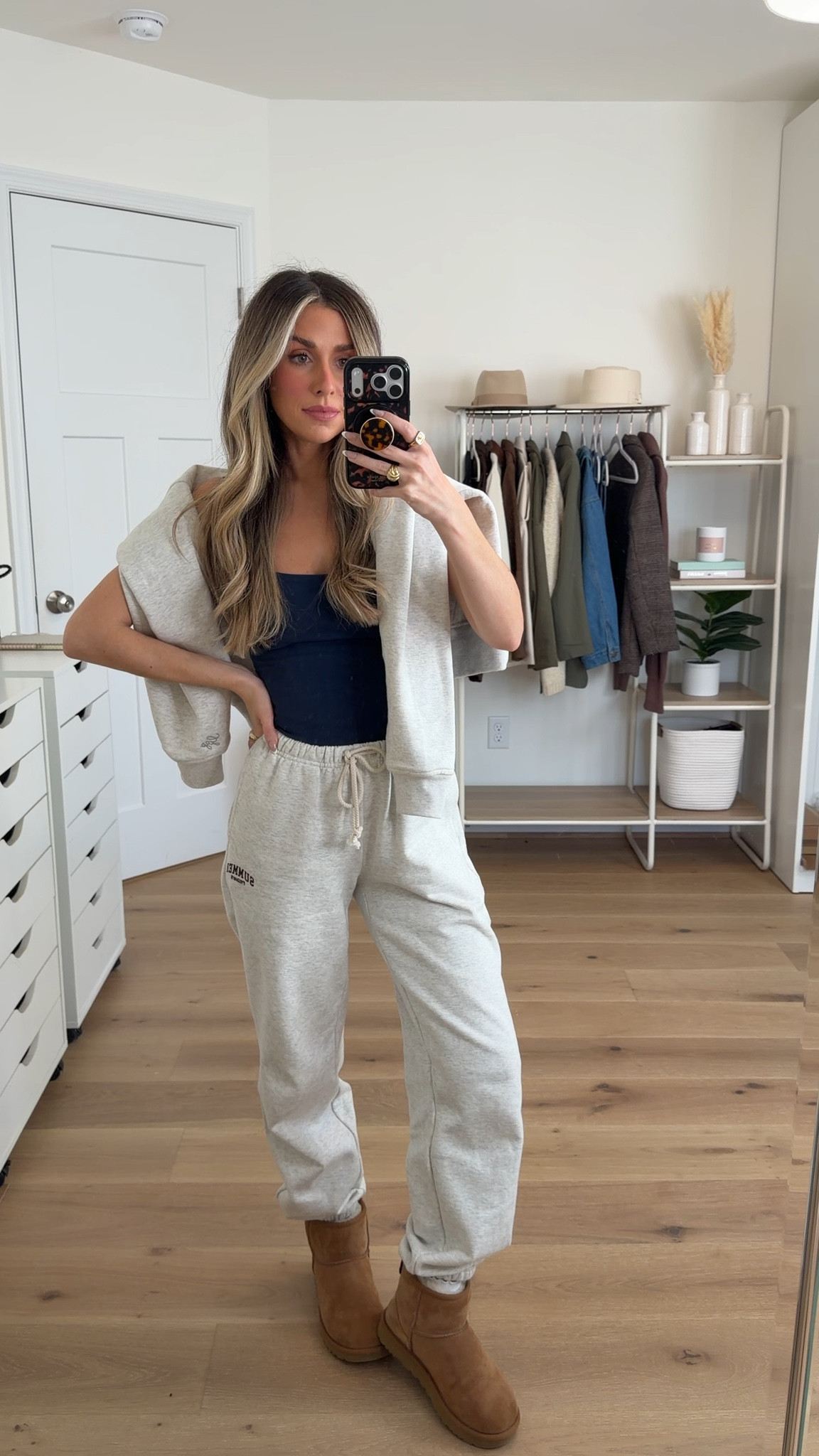 another cozy loungewear weekend outfit, that’s perfect with this snowstorm that’s coming! I always love a matching set 
+ sweatshirt: small
+ 90s bra free tank top: xs
+ sweatpants: xs
+ Uggs: true to size 

#LTKootd #LTKgrwm #LTKdayinmylife