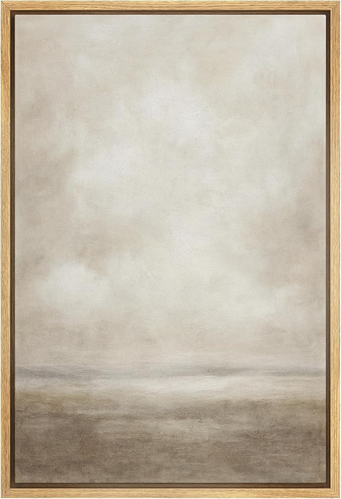 SIGNWIN Framed Canvas Print Wall Art Beige Cloud Abstract Illustrations Minimalism Decorative for... | Amazon (US)