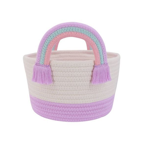 Easter Rope Basket Purple and White Rainbow - Spritz&#8482; | Target