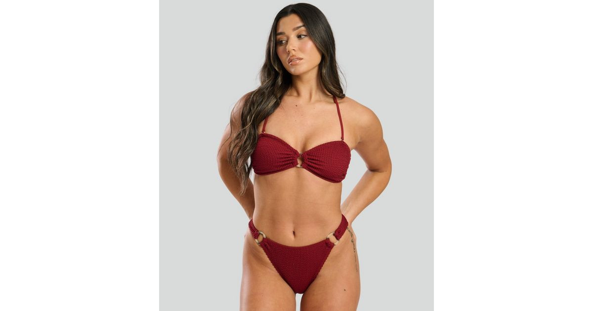 South Beach Burgundy Crinkle Bikini Bottoms 
						
						Add to Saved Items
						Remove from Sa... | New Look (UK)