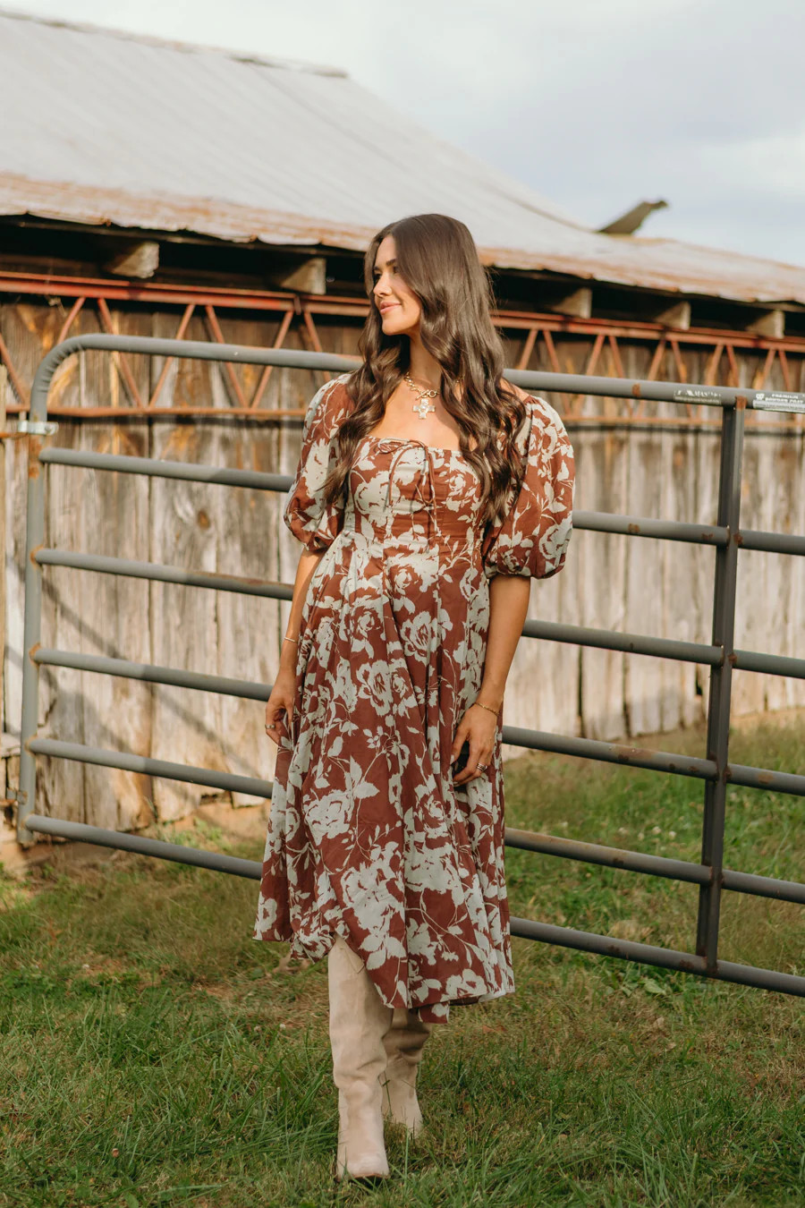 Burnished Bloom Dress | Vestique