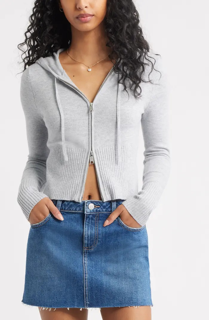 Fitted Cotton Blend Hoodie | Nordstrom