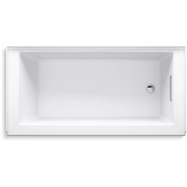 Kohler Underscore 60" x 30" Alcove/Tile in Soaking Acrylic Bathtub | Wayfair Professional