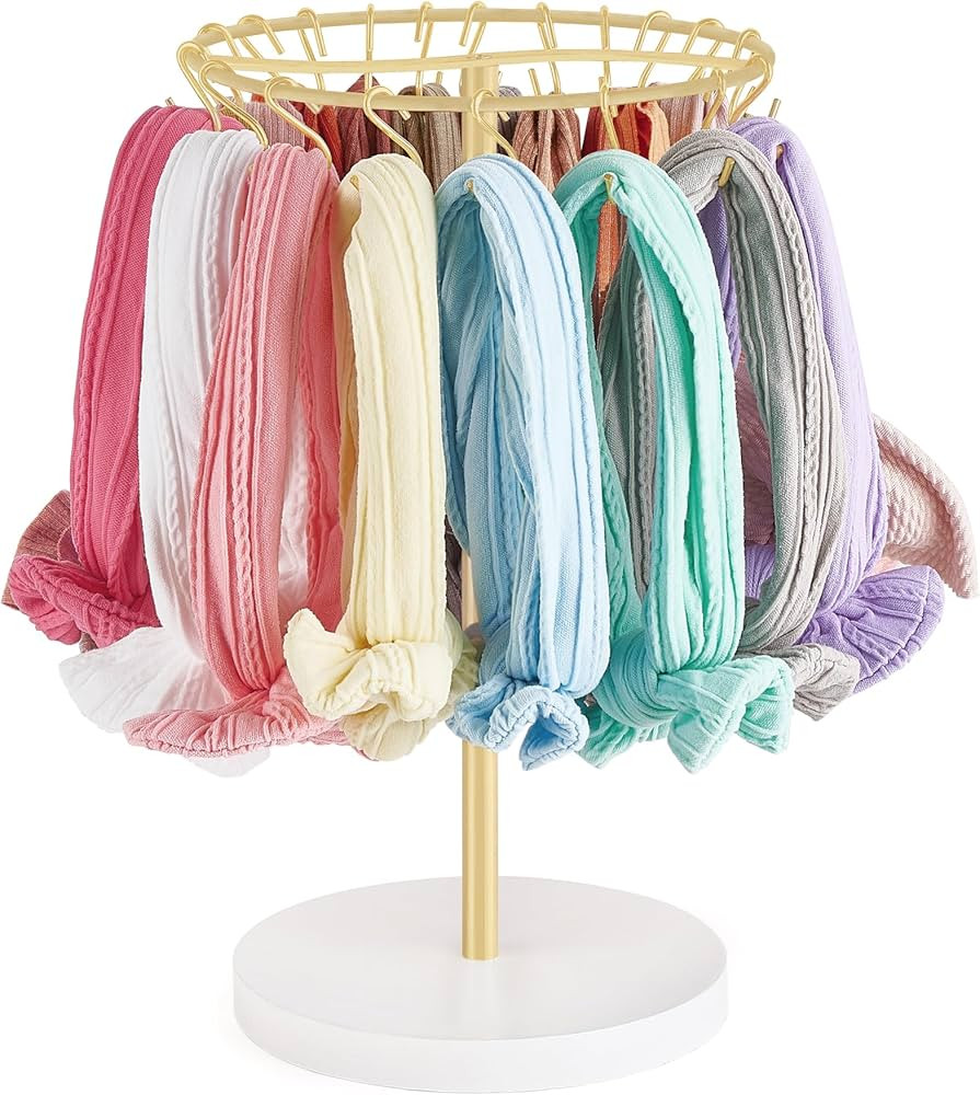 Dahey Headband Holder Hair Bow Organizer for girls with 30 Hooks Metal Baby Bow Holder for Girls ... | Amazon (US)