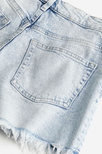 High Waist Denim Shorts - High waist - Short - Light denim blue - Ladies | H&M US | H&M (US + CA)