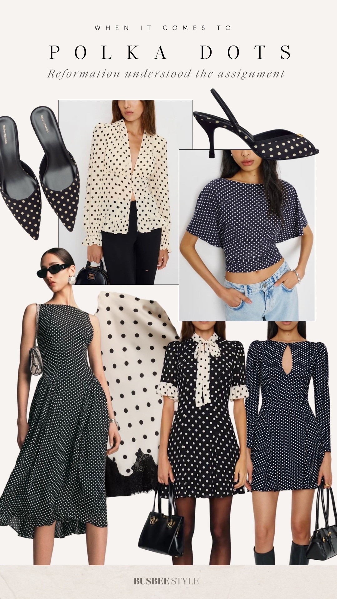 How cute are these polka dot pieces from Reformation?! 🖤🤍

#LTKSeasonal