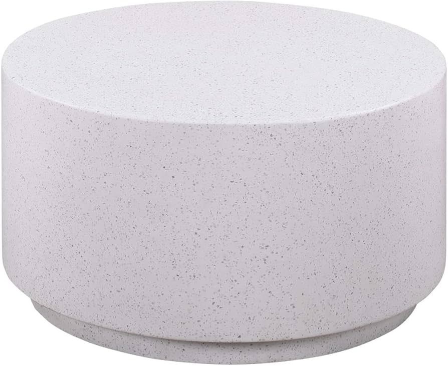 TOV Furniture Terrazzo 27.5" x 27.5" Transitional Light Speckled Concrete Stone Coffee Table, for... | Amazon (US)