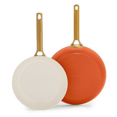 GreenPan (10" and 12") Reserve Pro Ceramic Nonstick Frypan Set Harvest | Target