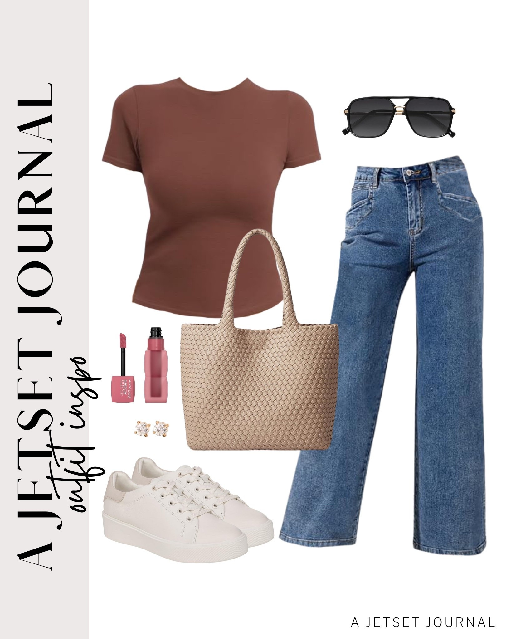 A basic top and jeans, with the right accessories, will make you look put together!
shortsleeve shirt, veja sneakers, wide leg jeans, maybelline lip tint, affordable style, look for less, ways to style, shoe inspo, shoe crush, amazon finds, affordable look, summer fashion, beauty must have, trendy style, fashion accessories, summer look, sporty style

#LTKU #LTKSeasonal #LTKStyleTip