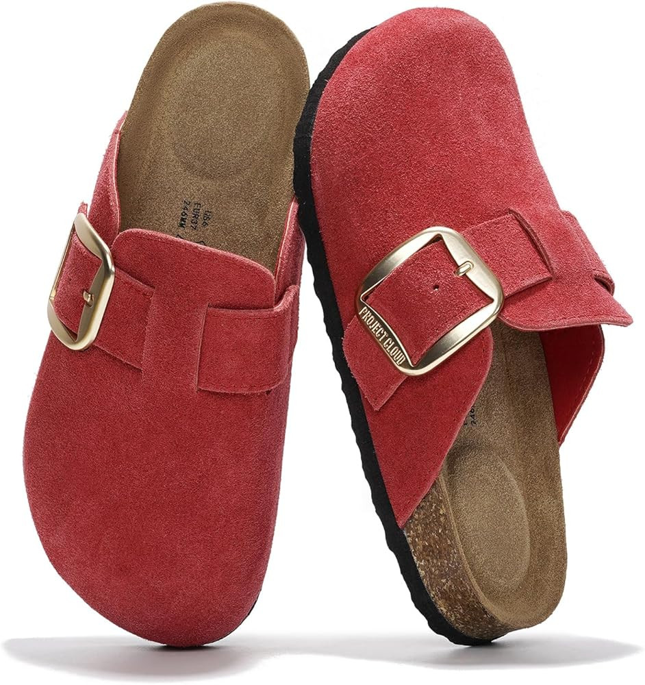 Project Cloud Genuine Leather Clogs for Women Shoes - Memory Foam Insole Womens Clogs - Non-Slip ... | Amazon (US)