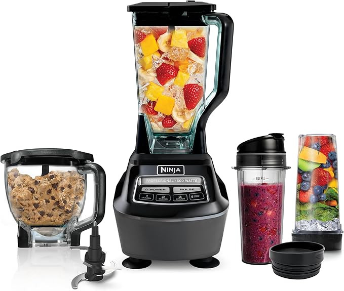 Ninja Kitchen System | All-in-One Food Processor & Blender for Smoothies | Includes Pitcher, (2) ... | Amazon (US)