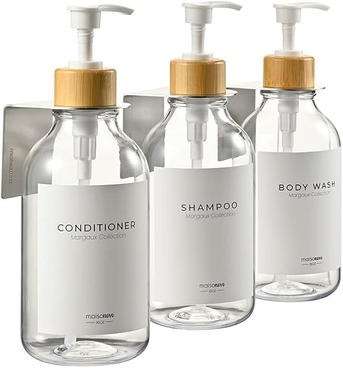 MaisoNovo Shampoo Dispenser for Shower Wall Mount - Drill Free Shampoo and Conditioner Dispenser ... | Amazon (US)