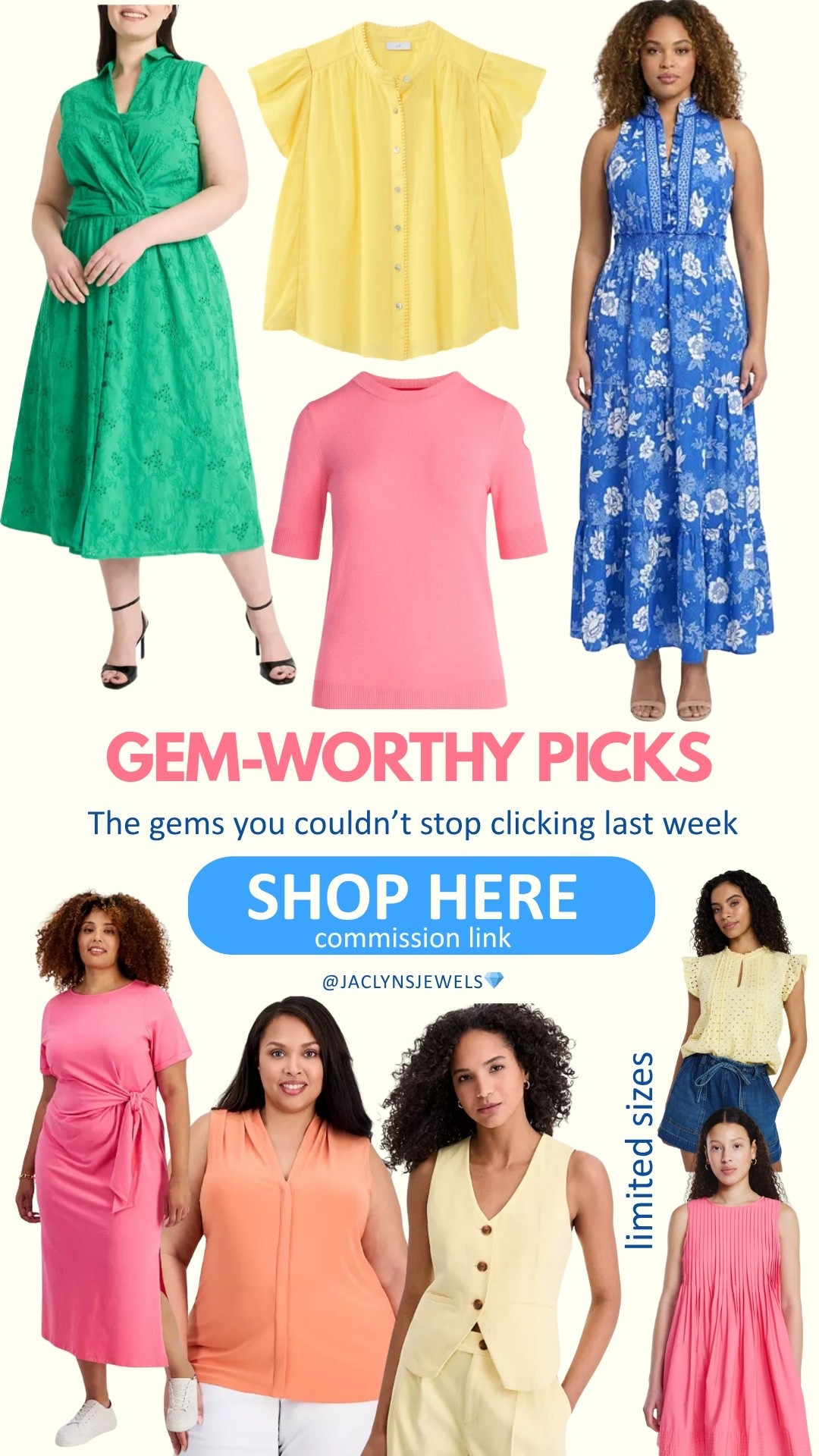 The items you couldn’t stop clicking last week — spring dresses, eyelet tops, blouses, vests & more. All come in XXL and/or plus sizes  

#LTKSeasonal #LTKMidsize #LTKPlusSize
