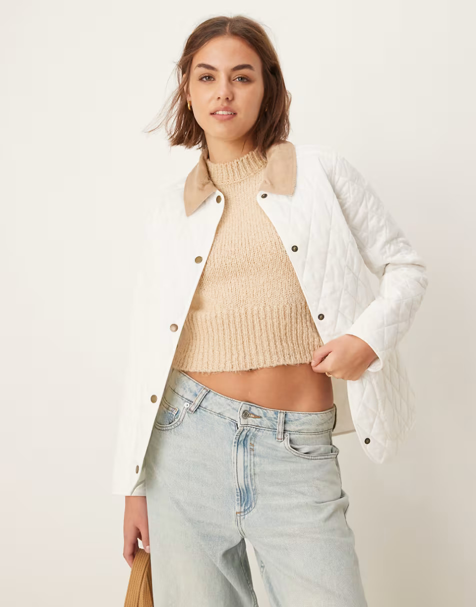 Barbour Annandale Quilted Jacket in snow white | ASOS | ASOS (Global)