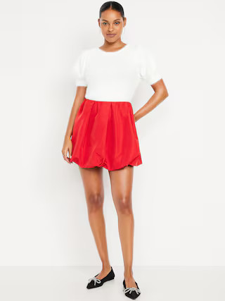 Taffeta Bubble Mini Skirt | Old Navy (US)